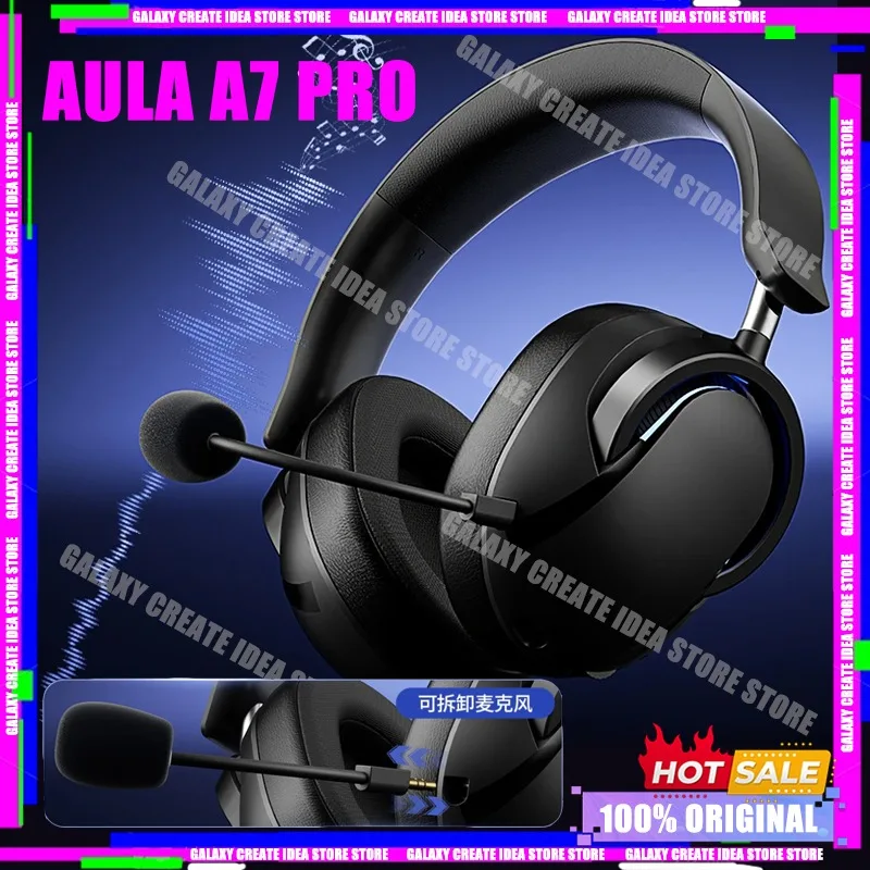 

AULA A7 PRO игровые наушники из алюминиевого сплава1500 мАч 2,4 г беспроводные игровые 4-режимные Bluetooth компьютер с низкой задержкой киберспортные игры подарки