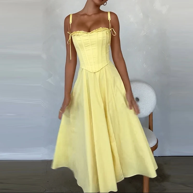 

Сексуальные топы с открытыми плечами на подтяжках и длинные юбки, женские элегантные однотонные костюмы без рукавов из 2 предметов, модные драпированные костюмы с высокой талией