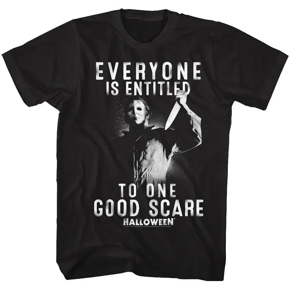 Halloween The Movie Mens T-Shirt SM - 5XL ONE GOOD SCARE NEW Black Cotton TEE