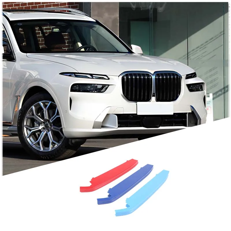 Für BMW X7 2023 ABS Auto-Styling ABS Frontgrill Dekorationsstreifen Zierleisten Auto-Zubehör