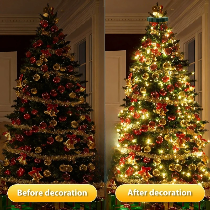 USB LED ストリングライト 防水 クリスマスツリー フェアリーライト 8つの照明モード付き 屋内庭園 結婚式 ハロウィン装飾用