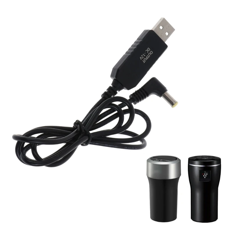 T8WC 5V to 12V USB Step Up Converter Cable with 5.0x 3mm Plug Connector Safe & Reliable Power Cord