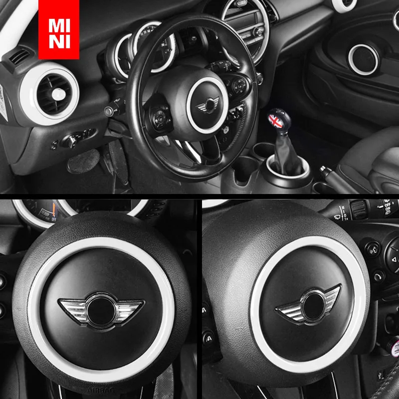 Car Steering Wheel Ring Decoration Cover Sticker For BMW MINI ONE COOPER S F54 F55 F56 F57 F60 Interior Modification Accessories