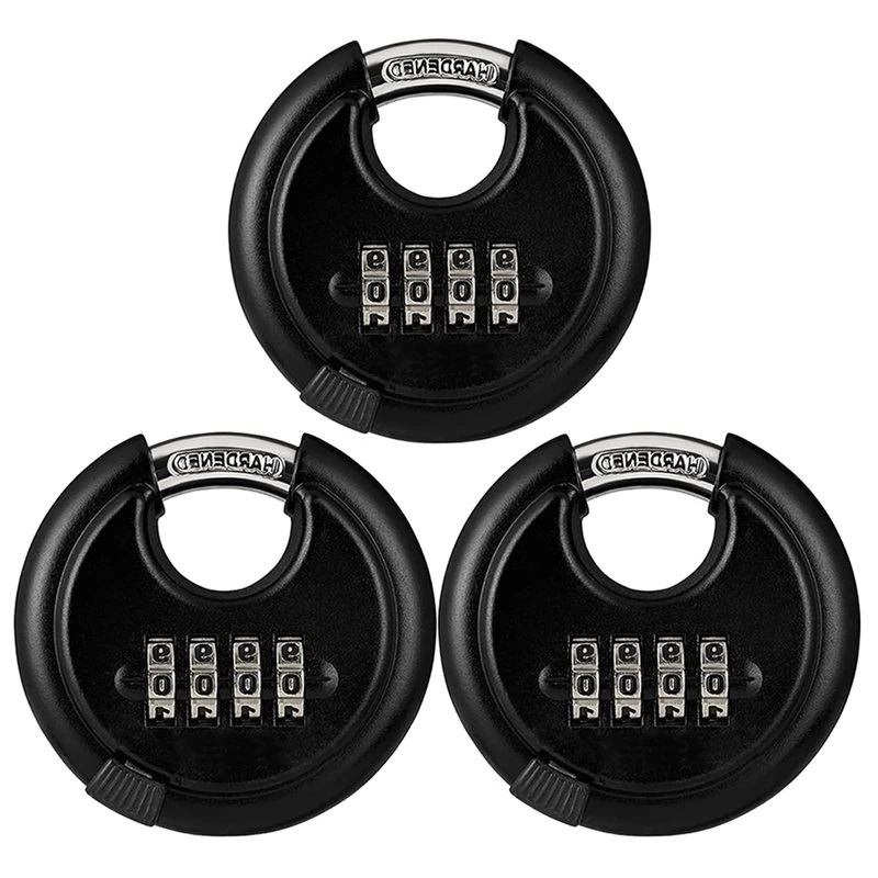 For Sheds, Storage Units, Gym Locker 2Pcs- 4 Digit Combination Disc Padlock With Hardened Steel Shackle Combo Lock-[qahk Wild]