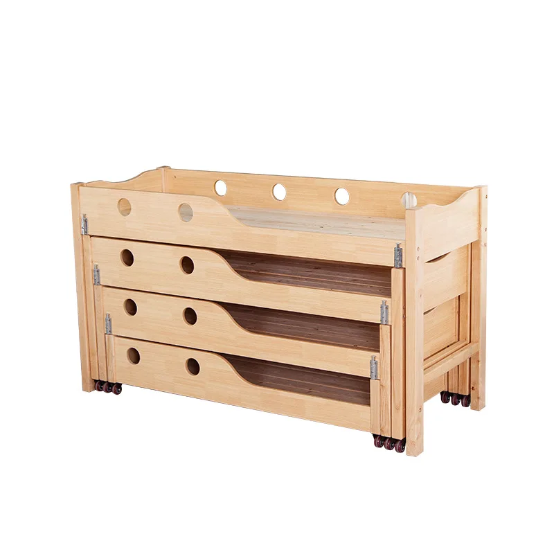 

children's four-layer push-pull bed, baby eight-person bed, early education center lunch break stacked bed