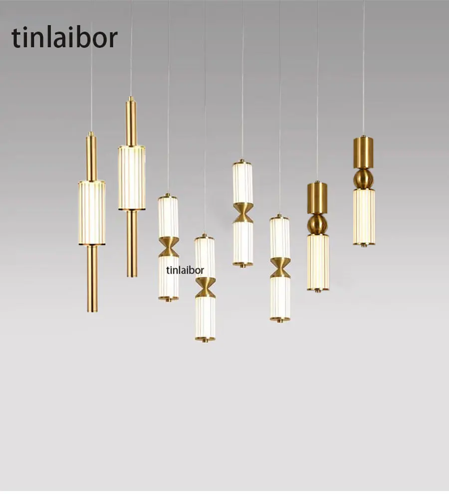 

Nordic minimalist bedroom headboard Pendant light creative personality hanging line long LED restaurant bar counter pendant lamp