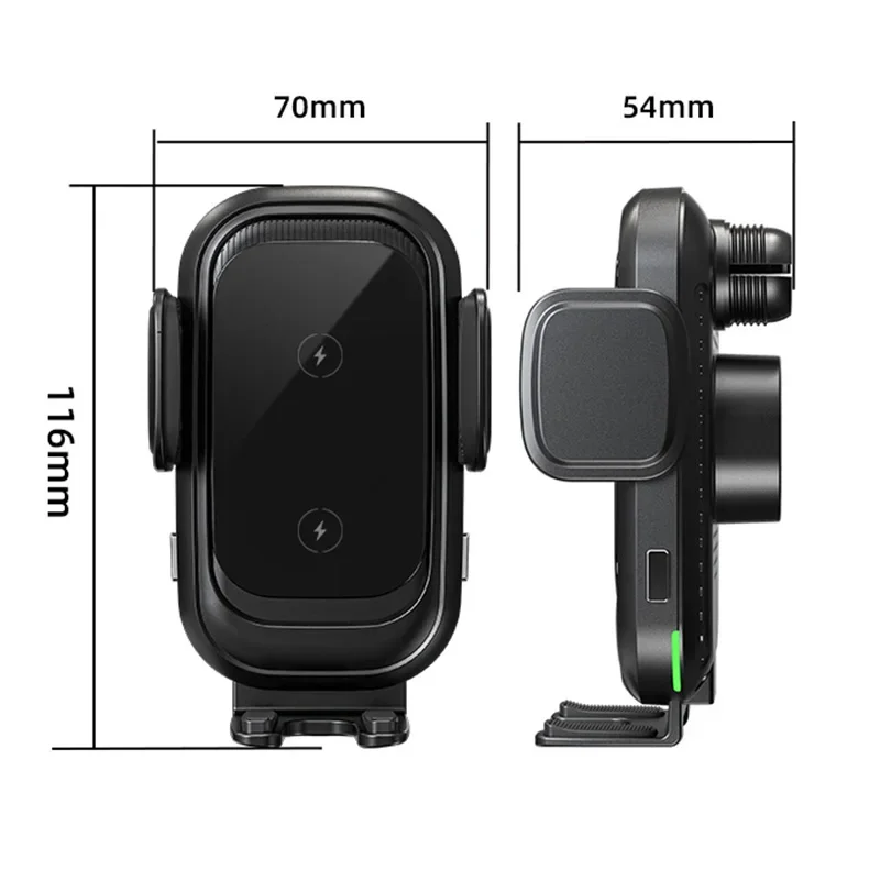 Cw30 حامل هاتف محمول للسيارة ، لاسلكي ، شحن سريع ، حث مغناطيسي ، 15 واط ، ملف مزدوج