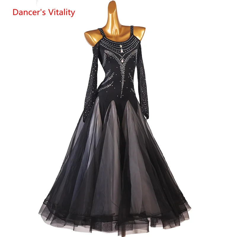 Modern Dance Skirt  for Women National Standard Dance High-grade Dress Waltz Group Dance Performance Competition Costumes Outfit