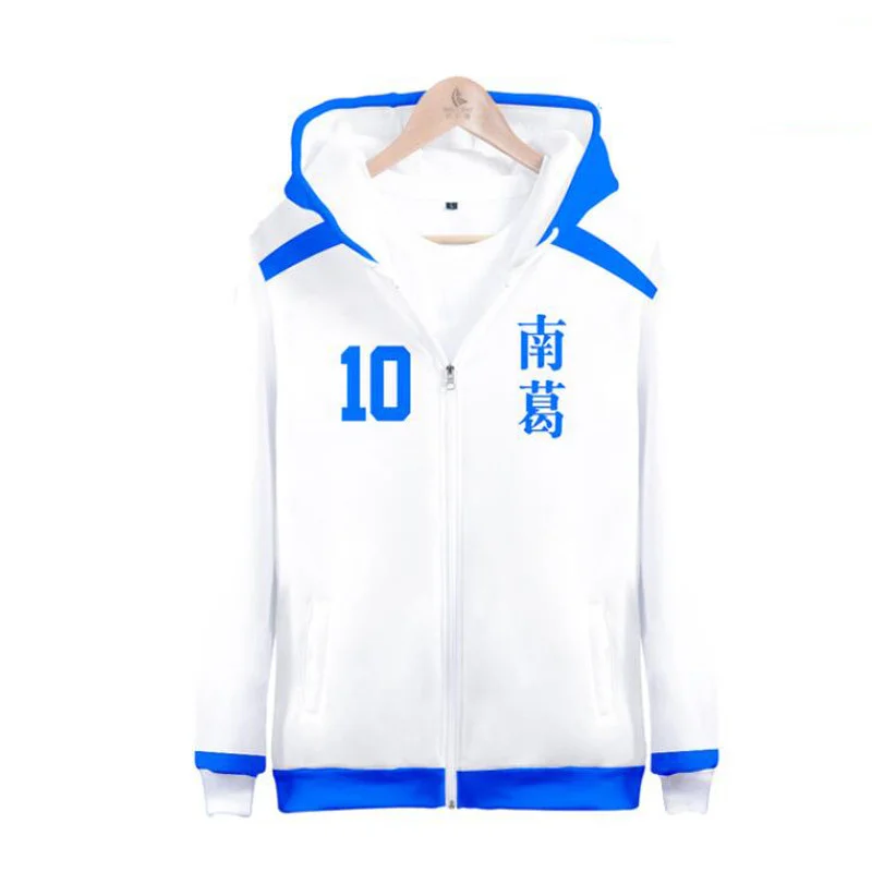 3D print Anime Captain Tsubasa Ozora Tsubasa Kojiro Hyuga Costume Unisex Hoodie Zipper Hooded Jacket Soccer Jerseys Uniform