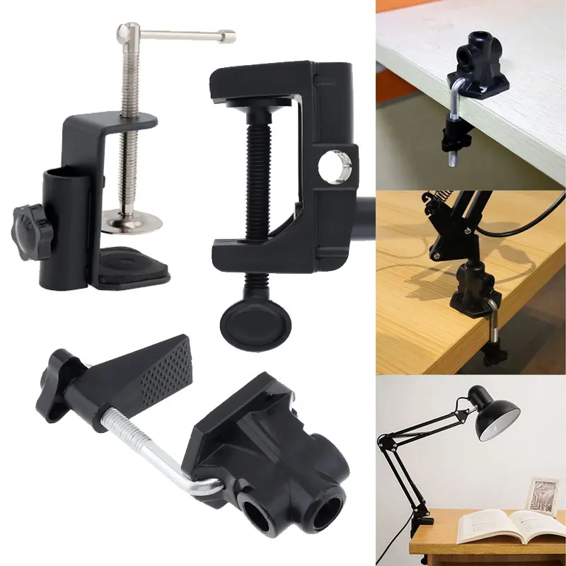 Universal Desk C Clamp Adapter Fixed Connector for Microphone Lamp Webcam Camera Support Stand Accessories