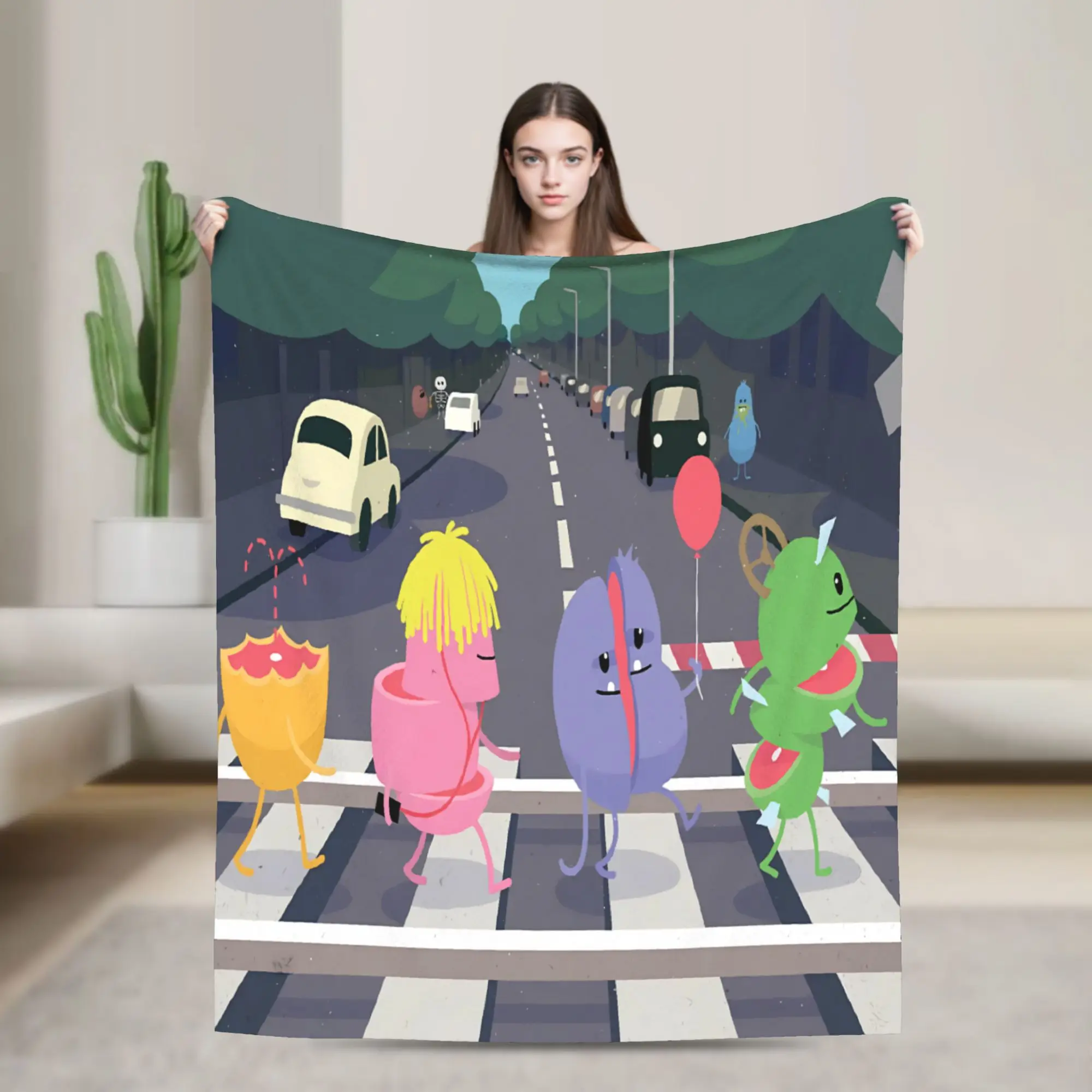 Dumb Ways To Die Flannel Blanket  Soft Warm Throw Blanket for Living Room Travel Comfortable Bedspread Sofa Bed Cover