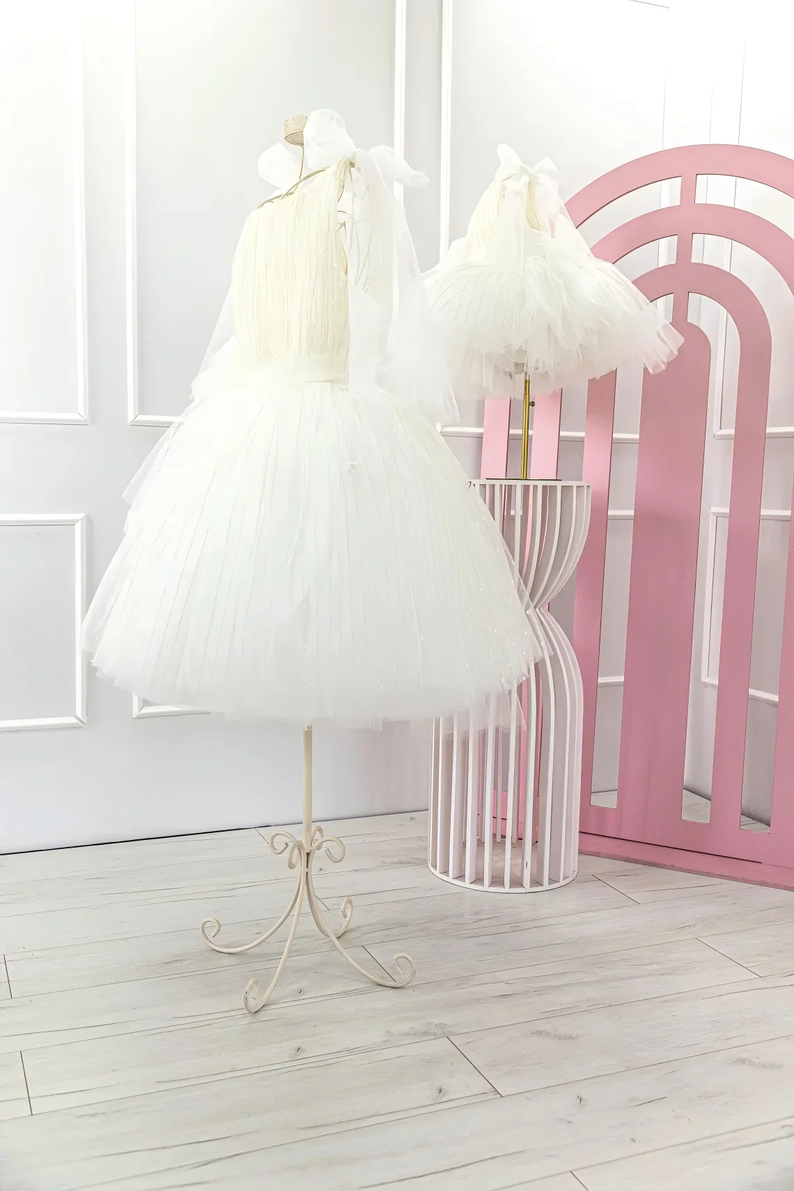 ivory tutu dress Puffy Matching Mother Daughter Dresses Flower Girl Birthday Pageant Special Ocassion Prom Gown First Communio backless silk wedding dress