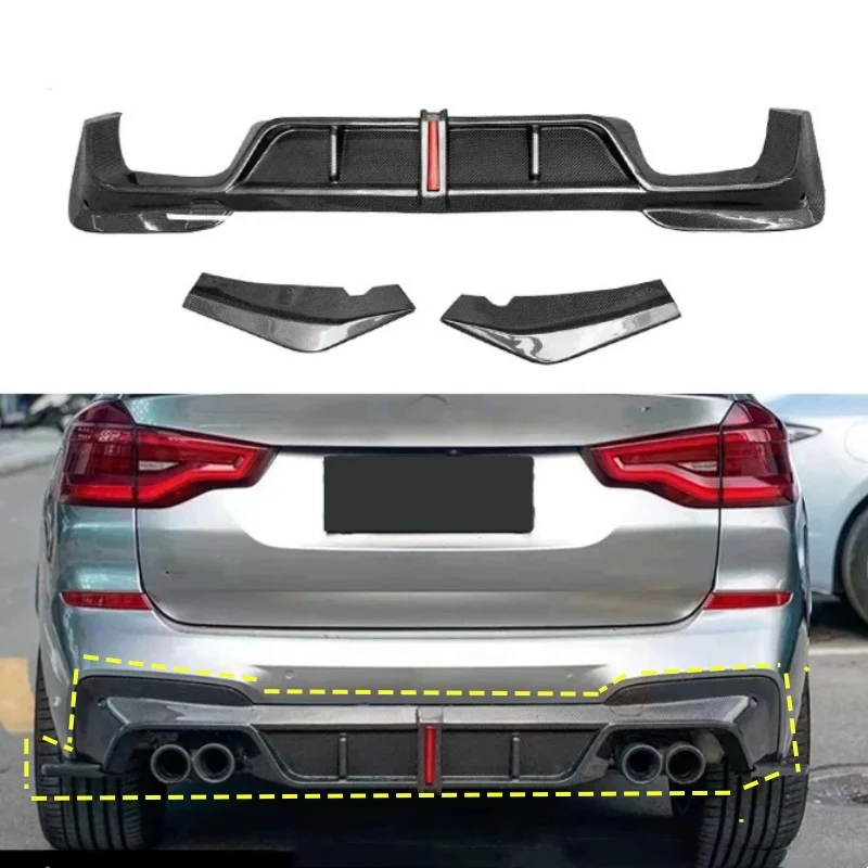 

Carbon Fiber rear lip for BMW X3 G01 modified rear corner with light auto accessories