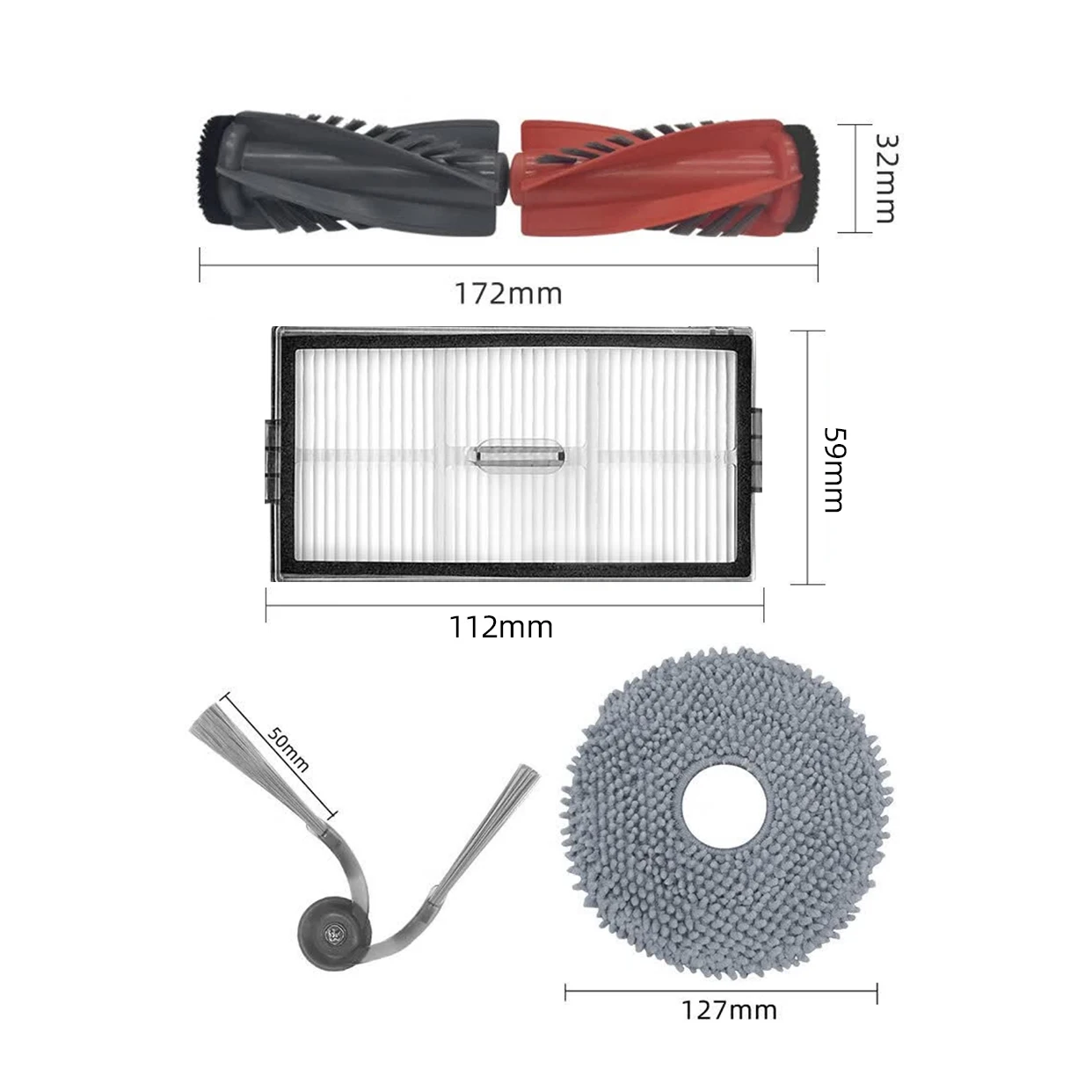Compatible For ( Roborock Saros 10R / S9 MaxV Slim ) Spare Parts Main Side Brush Filter Mop Dust Bag Accessories Consumables view 5
