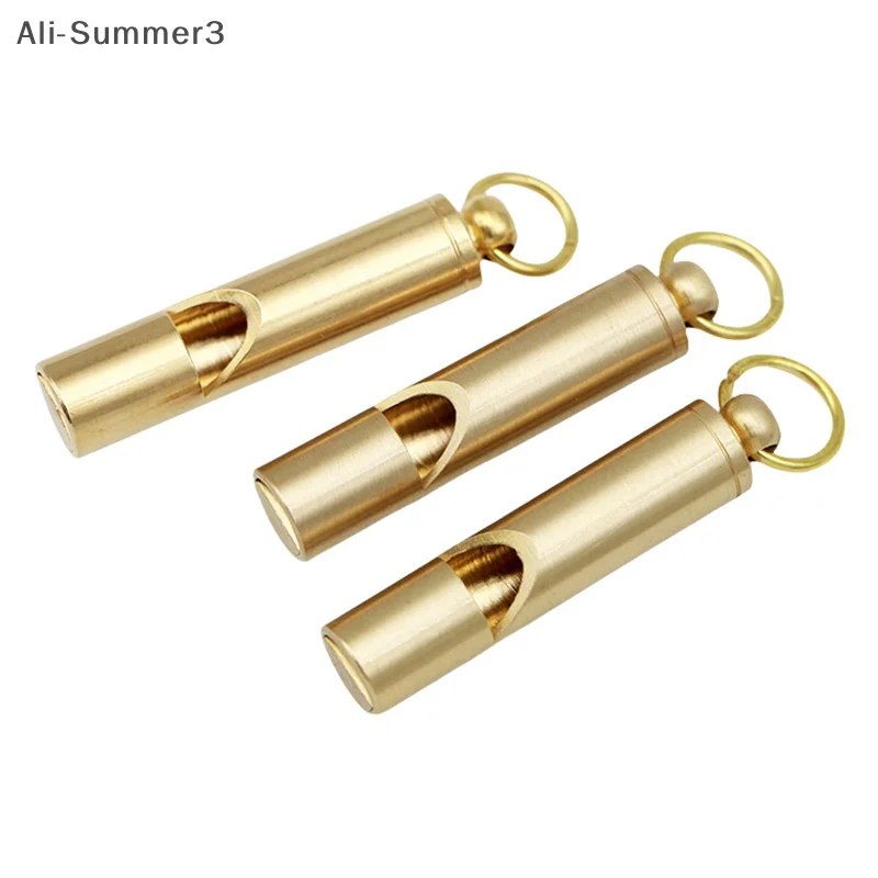 Brass Whistle High Decibel Portable Outdoor Whistle Hiking Camping Life-Saving Whistle Referee Training Whistles Outdoor Gadgets
