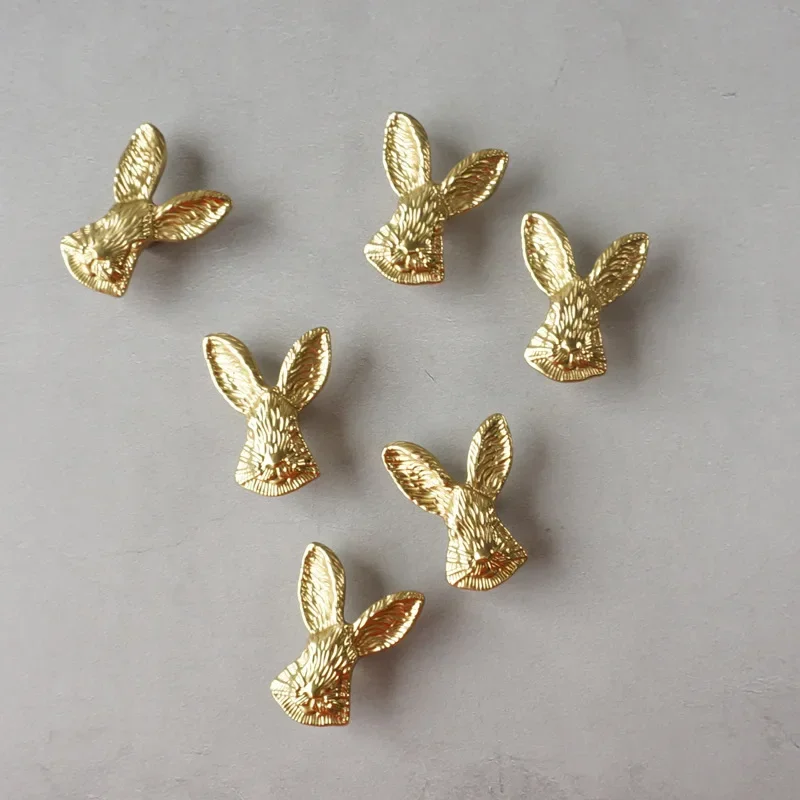 Solid Brass Bugs Bunny Knob Rabbit Handle Nordic Cabinet Door Cupboard Handles Drawer Pulls and Knobs Decor Furniture Hardware