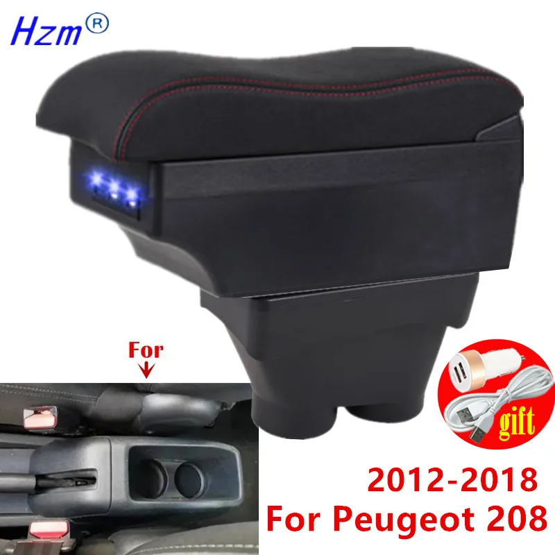 Für Peugeot 208 Armlehne Box Für Peugeot 208 2012-2018 Auto Armlehne Lagerung box Gewidmet Retrofit teile Innen auto Zubehör