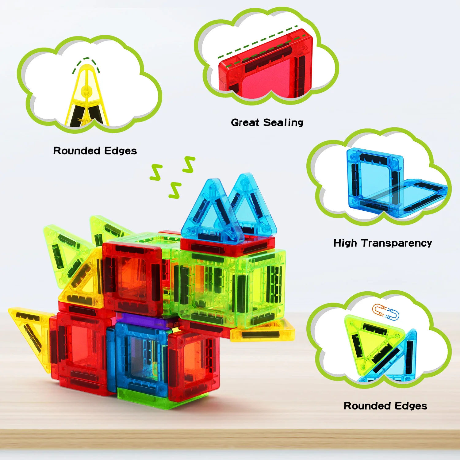 Mini Magnetic Building Blocks Toy, with Iron Box for Portable Storage, Creative Building Blocks Toy, Birthday and Holiday Gifts