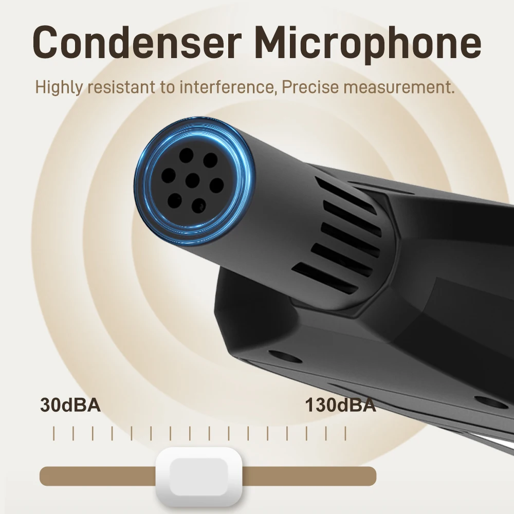 NOHAWK Mini Audio Digital Sound Level Meter Noise Measurement Instrument DB Meter 30~130dB Portable Noise Decibel Meter Tools