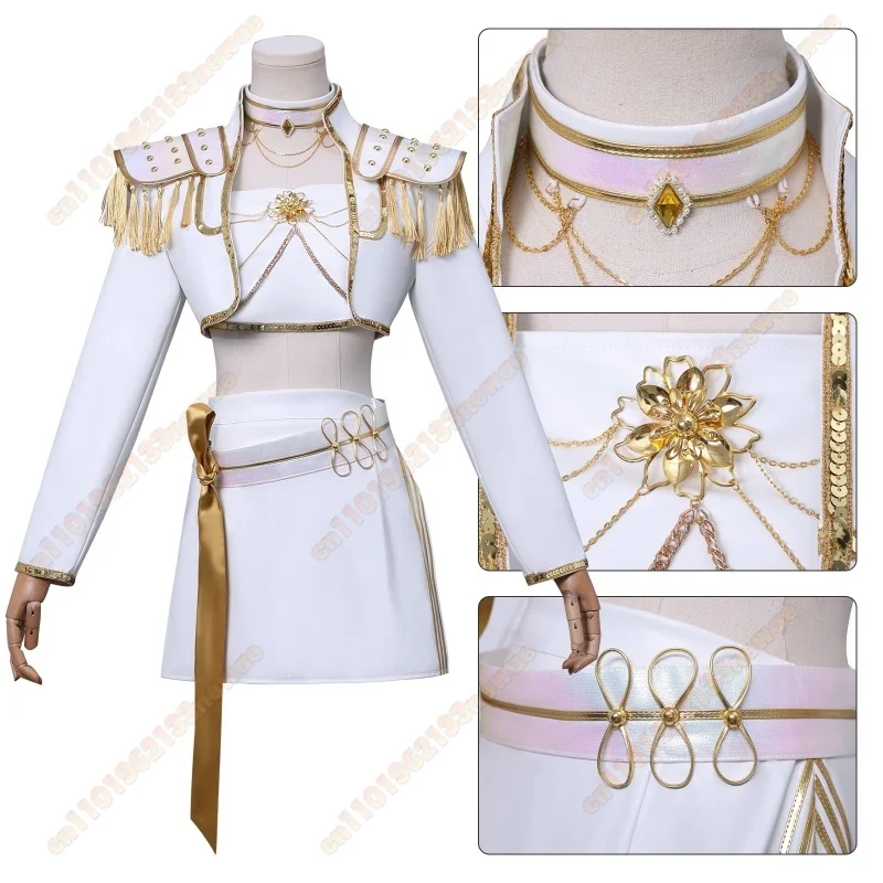 2025년 신작 애니메이션 미라 코스프레 의상 가발 풀세트 걸그룹 슈트 여성 할로윈 파티 롤플레잉 고품질