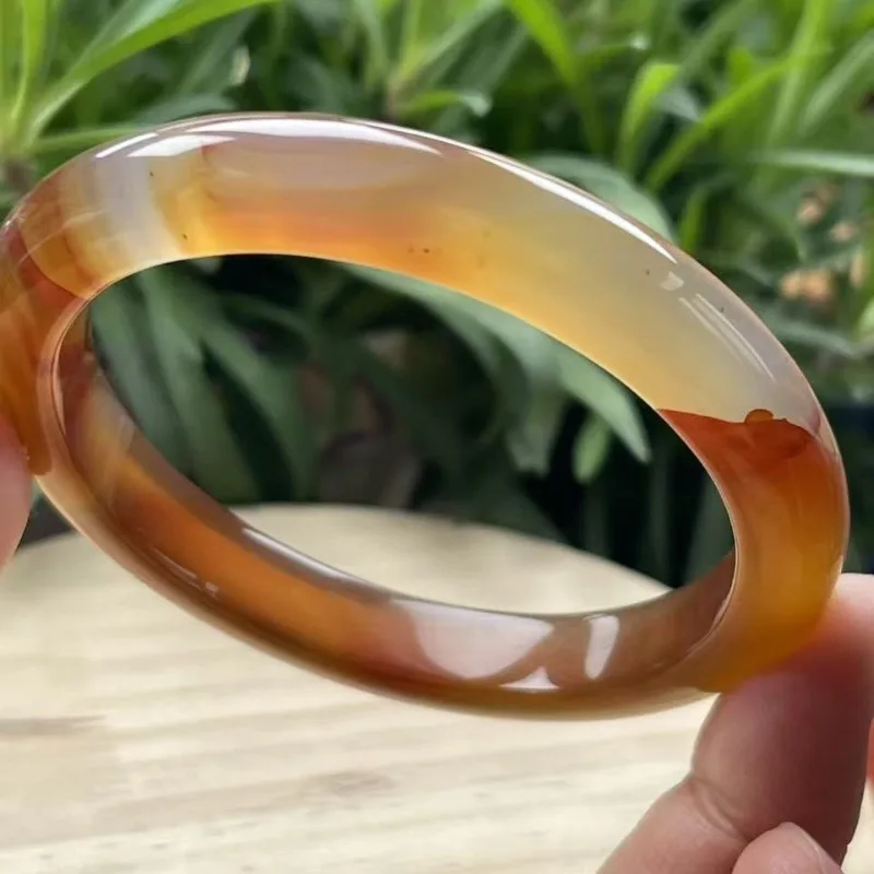 Natural Ice-through Agate Bracelet, Trendy and Versatile Daily Jewelry