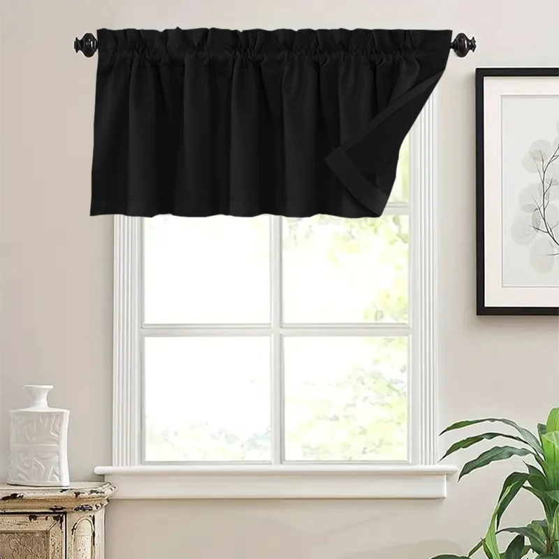 100% Blackout Kitchen Short Curtain W106cm x H30cm 2PCS, W132cm x H61cm 2PCS