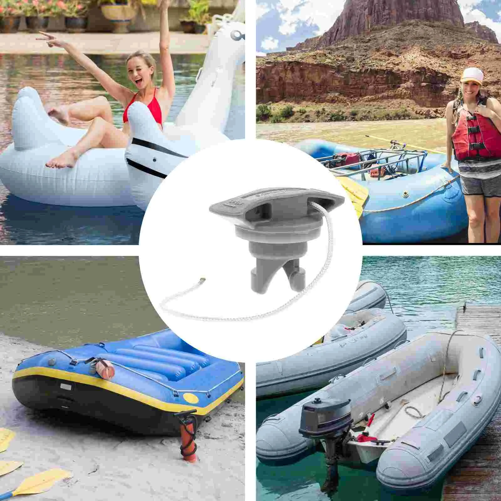 4 Pcs Kayak Air Valve Cover Pvc Boat Boats Rubber Accessories Rib Adapter Blow up Mattress Cap Case Flight Miss