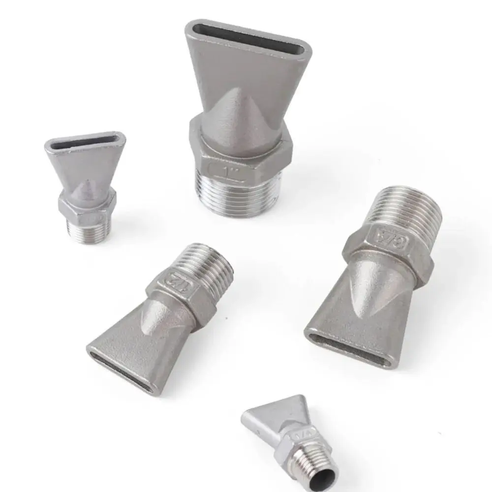 304 Stainless Steel Duckbill Air Knife Nozzle High-Temp Resistant Corrosion Resistant Air Knife Spray Nozzle Sandblasted