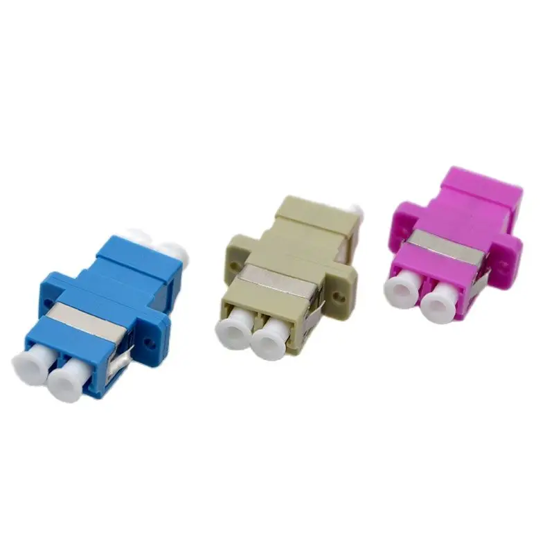 10pcs New Optic Fiber Adapter Coupler Connector LC PC APC OM3 OM4 Single Mode Duplex  FLange Connector Low Price wholesale