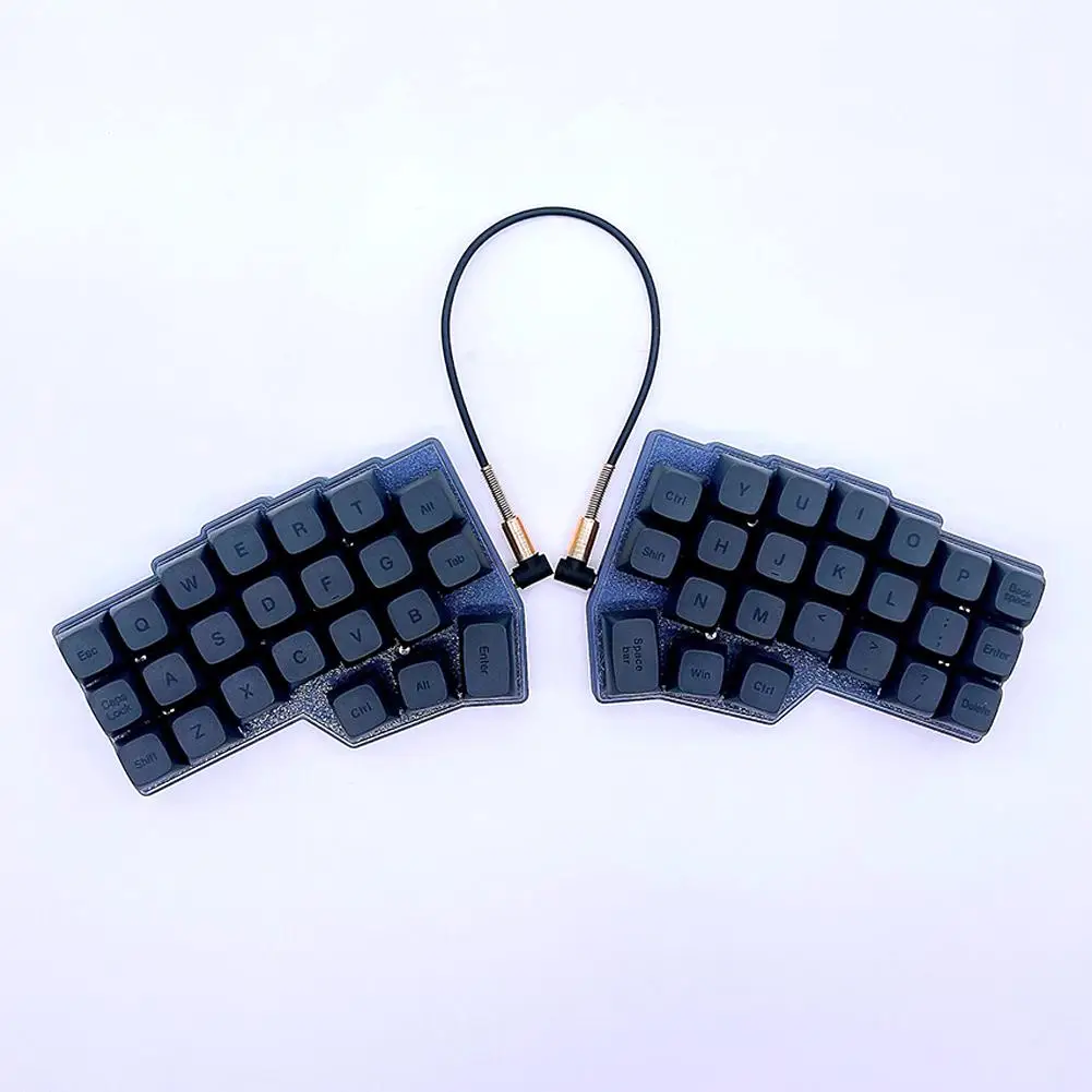 Wired Split Keyboard Customized RGB Hot Swap Single Mode Split Keyboard for VIAL Left Right Hand Keyboard Ergonomics 46key