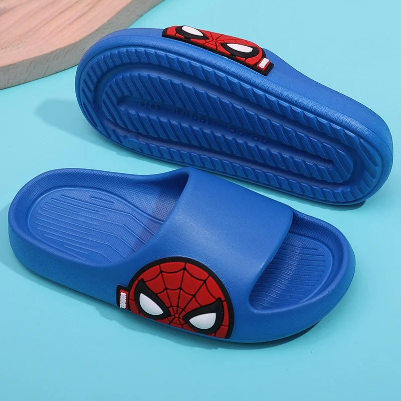 Summer Cartoon Spider Man New Children's Bath Home Boy Cute Quick Drying Anti Slip Indoor Baby Soft Bottom Slippers