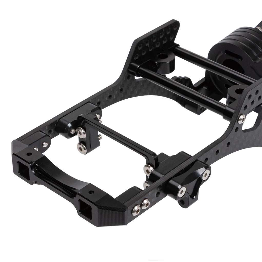 Rcgosfollow LCG Chassis Kit telaio in fibra di carbonio Rail V2 Gearbox per 1/10 RC Rigs Crawler SCX10 Capra TRX4 centro inferiore Kit fai da te