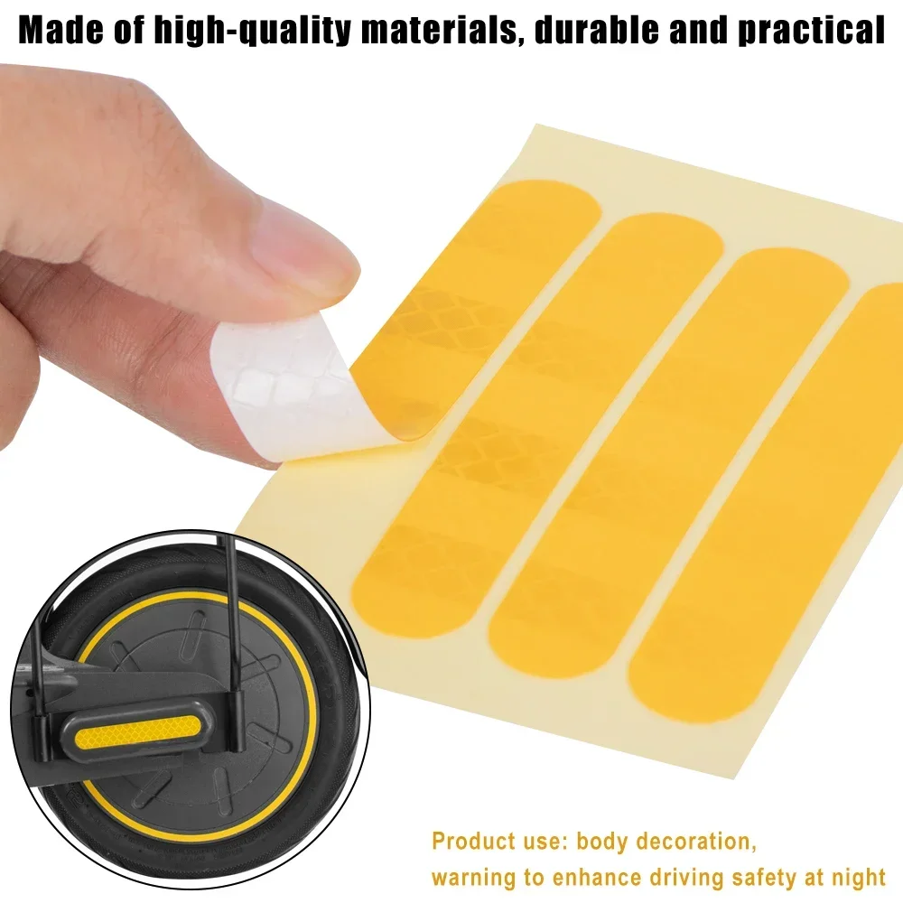Warning Reflective Sticker For Ninebot Max G2 G65 G30 G30D Electric Scooter Accessories Front Rear Wheel Cover Stickers Strip