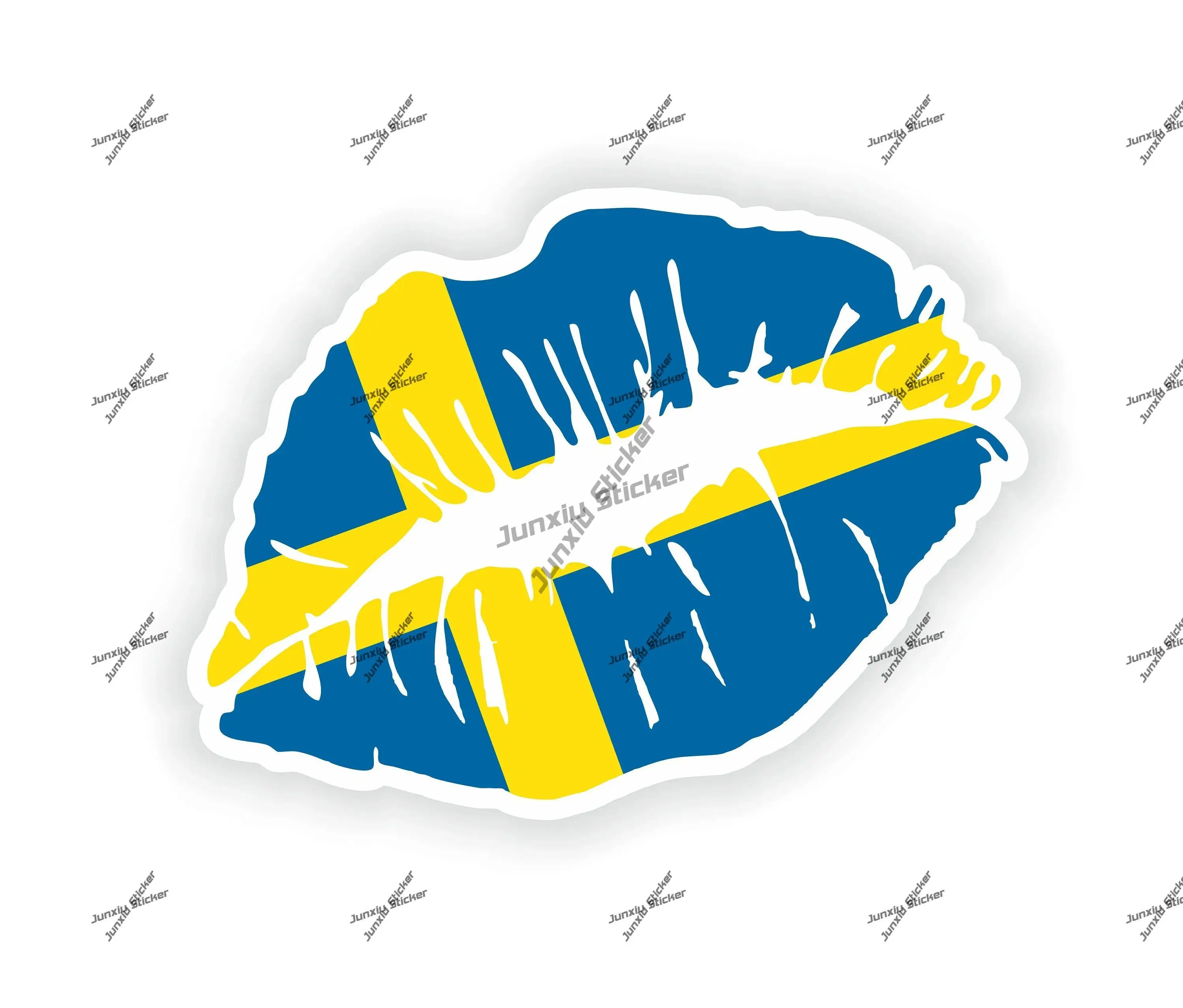 

Swedes Flag Lips Sticker Coat of Arms of Sweden National Emblem Decal Scratch-Proof Vinyl Waterproof Vehicle Accessories
