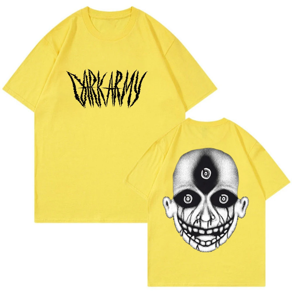 Lil Darkie Dark Army Metal T-shirt Small Dark One Merch Crewneck Short Sleeve Tee Women Men Streetwear Hip Hop Clothes