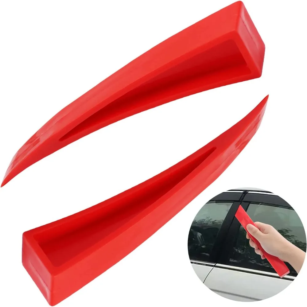 Universal Red Lock Out Emergency Tool Durable Multi Function Car Door Window Expander Plastic Key Wedge