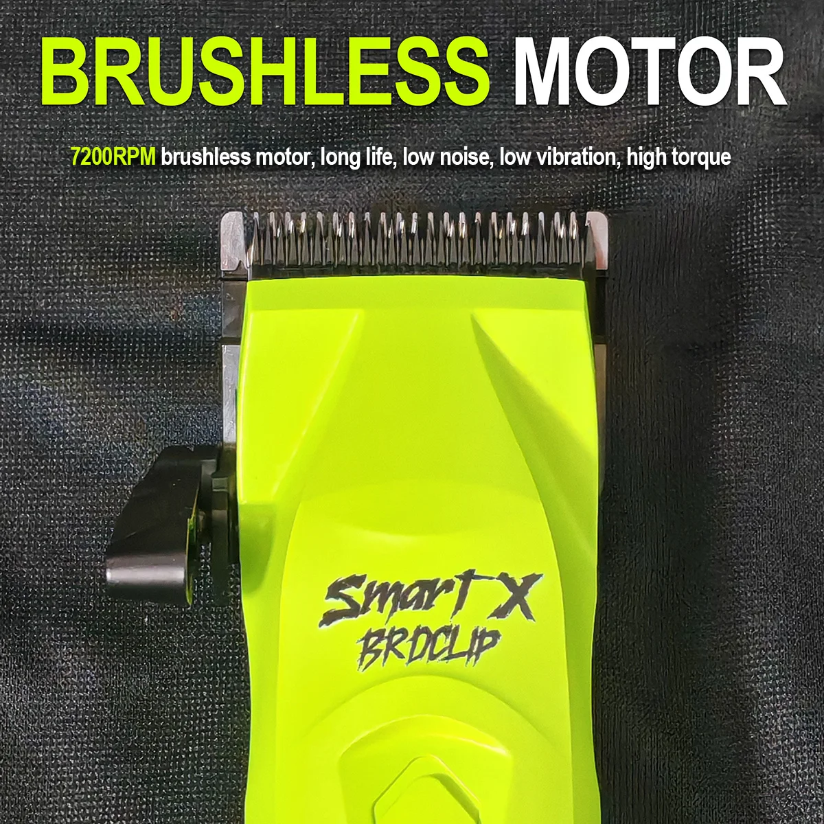 BRDCLIP Professional Hair Clipper 7200RPM Brushless Motor DLC FADE Blade Charging Base Barber Trimmer 9000RPM Electric Shaver