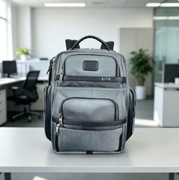 Sac à dos pour hommes en nylon balistique, grande capacité, sac pour ordinateur portable de 15,6 pouces, sac à dos de voyage pour affaires avec plusieurs compartiments.