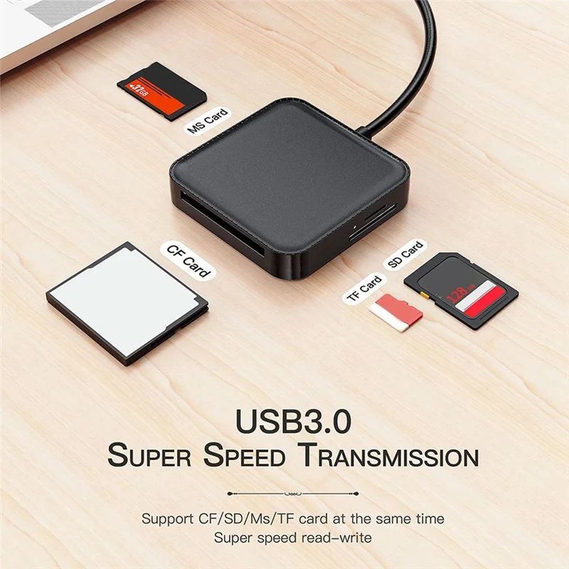 USB 3.0 SD-кардридер 4 в 1, несколько адаптеров для чтения карт MS.CF.TF.SD для компьютера, ноутбука, ПК для Android, Windows, ОС, прочный