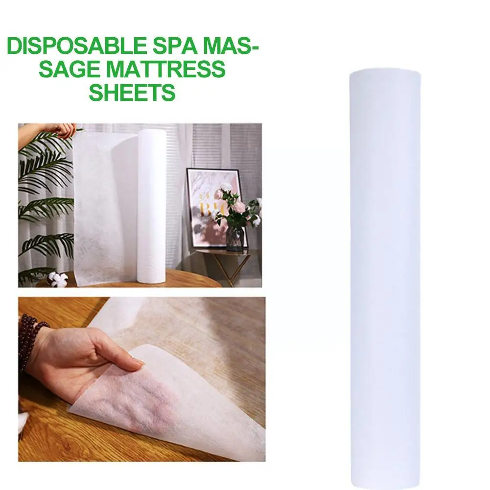 1 Roll/50pc Disposable Spa Massage Mattress Sheets Sheets Paper Roll Non-Woven Salon Bed Massage Tattoo Cover Sup Table Hea P6Q4