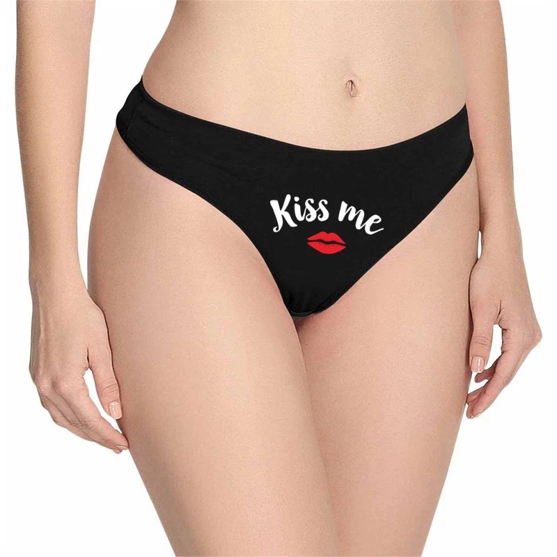 Kiss Me Sexy Lips Oversize Women\'s Sexy Underwear Pink Peach Panties for Women Lovely Underpant Women\'s Intimates Seamless Thong