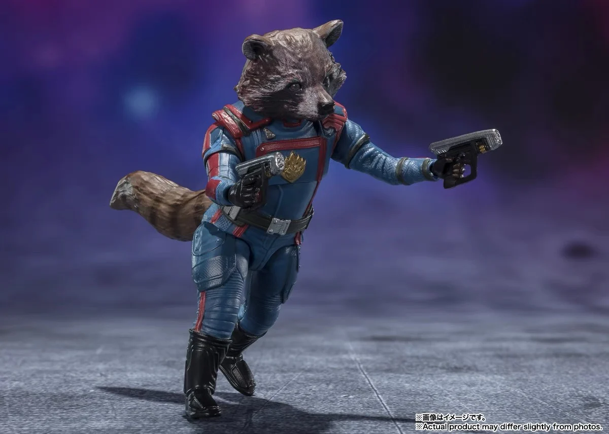 Bandai Marvel SHF Star Lord&Rocket Raccoon Galaxy Guardians 3 Figure Model