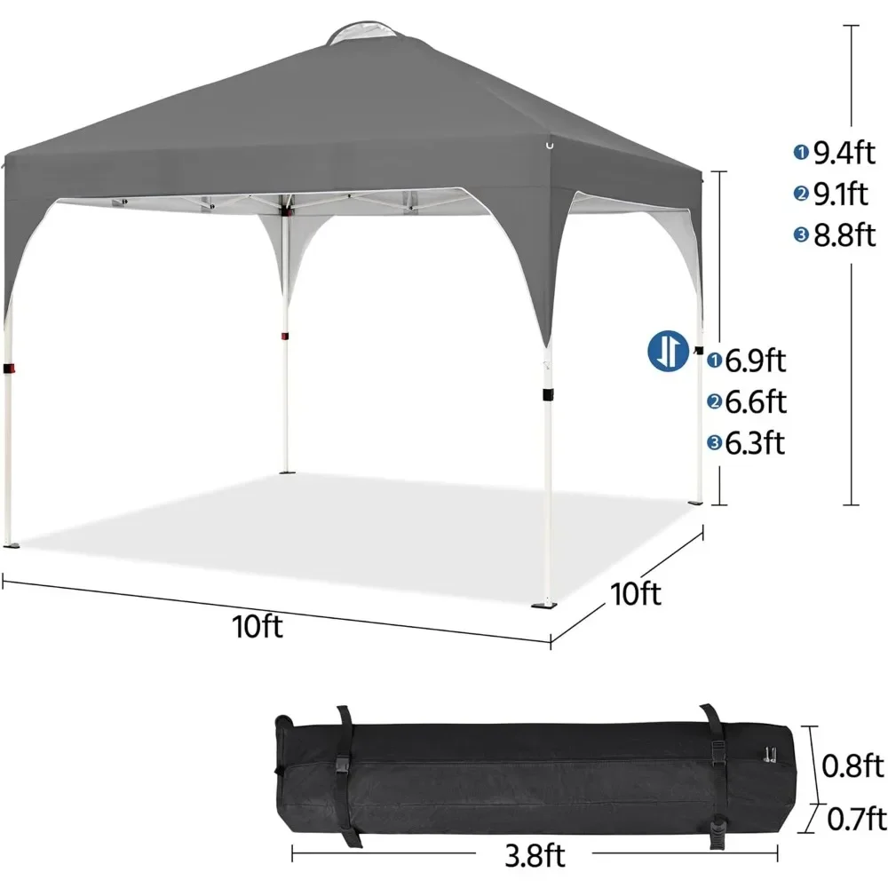 Barraca pop up dossel com ventilação, barraca de fácil configuração, dossel instantâneo do abrigo solar com saco de rodas, 4 sacos de areia