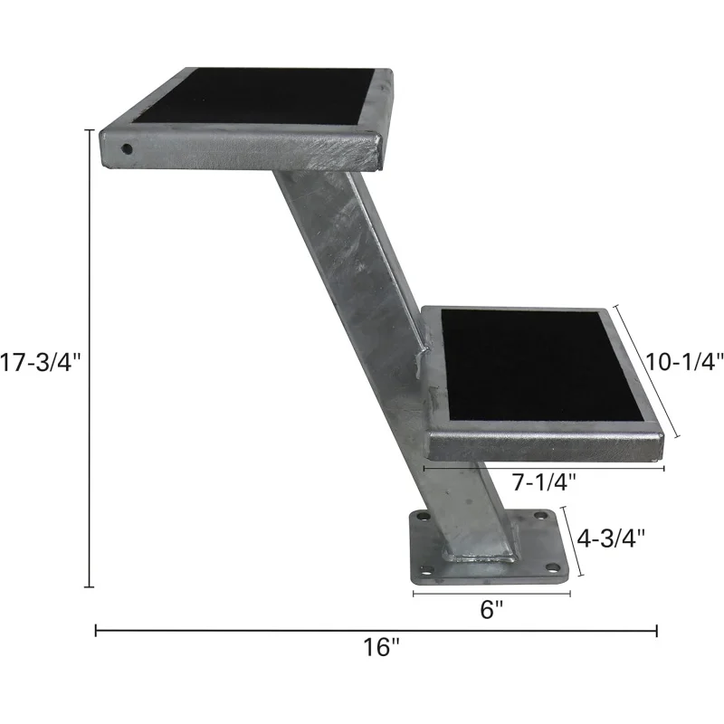 Extreme Max 3006.6812 Galvanized Trailer Tongue Step - Double