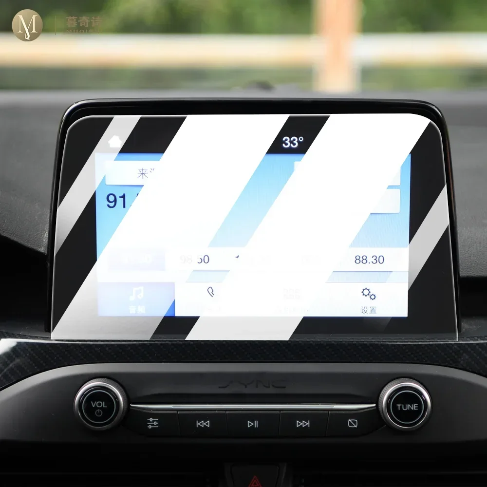 

MUQSHI Car tempering glass Interior Center console screen saver film Anti scratch LCD screen Anti blue For Ford FOCUS 2017-2021