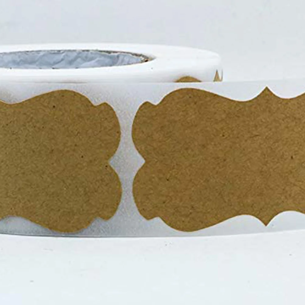 

300 pcs Kraft Paper Adhesive Stickers Eco-Friendly Sealing Labels For Gift Packaging Scrapbooking Mason Jars Envelopes Bottles