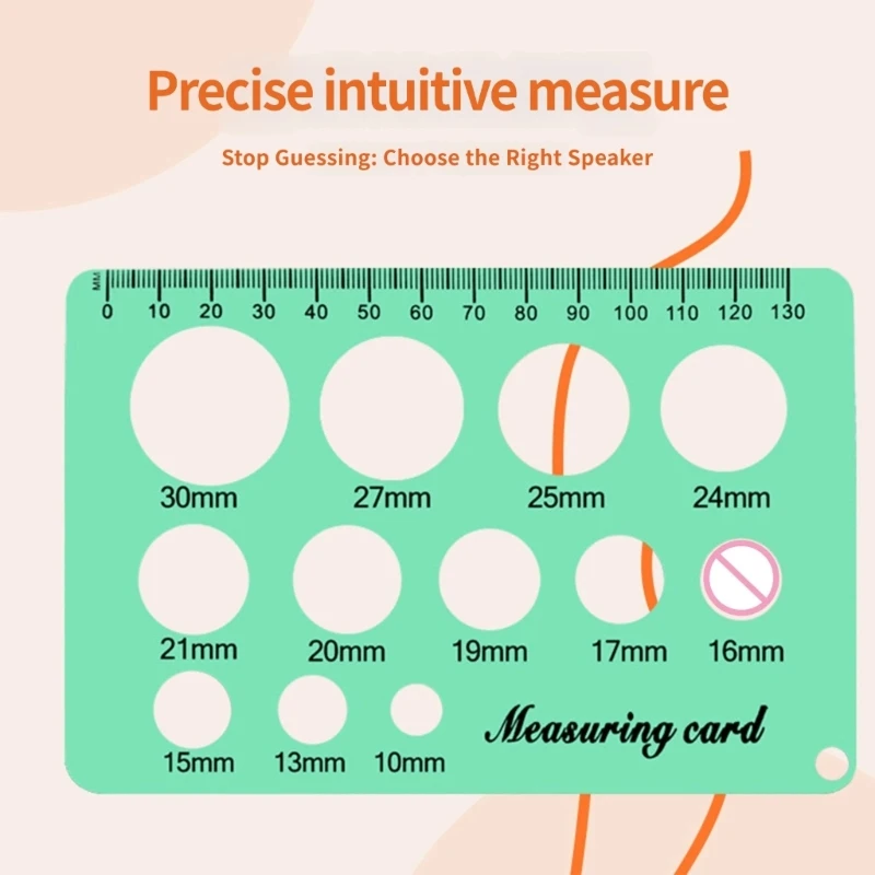 77HD Nipple Measuring Card and Soft Silicone Flange Insert for Breast Pump Sizing Support in Home or Travel Routines