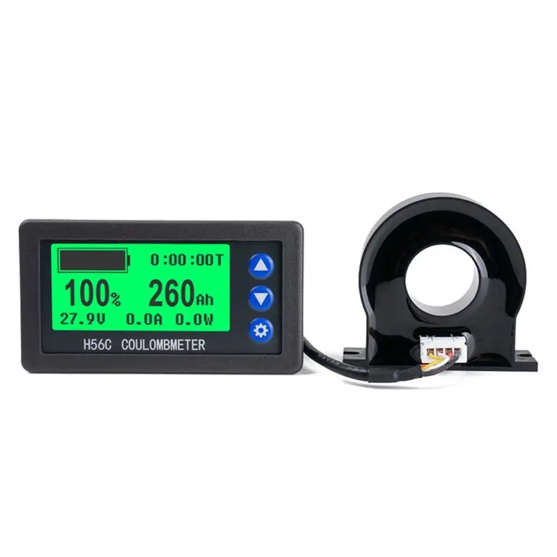 Fits for Battery Monitor Hall Coulomb Meter DC 8-100V 400A Lifepo4 Lead-Acid Li-Ion Lithium Capacity Power Display