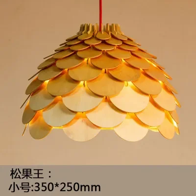 Moderne dennenappel hanglamp Noordse houten hanglamp voor restaurant woonkamer bar decor creatieve eettafel hanglamp
