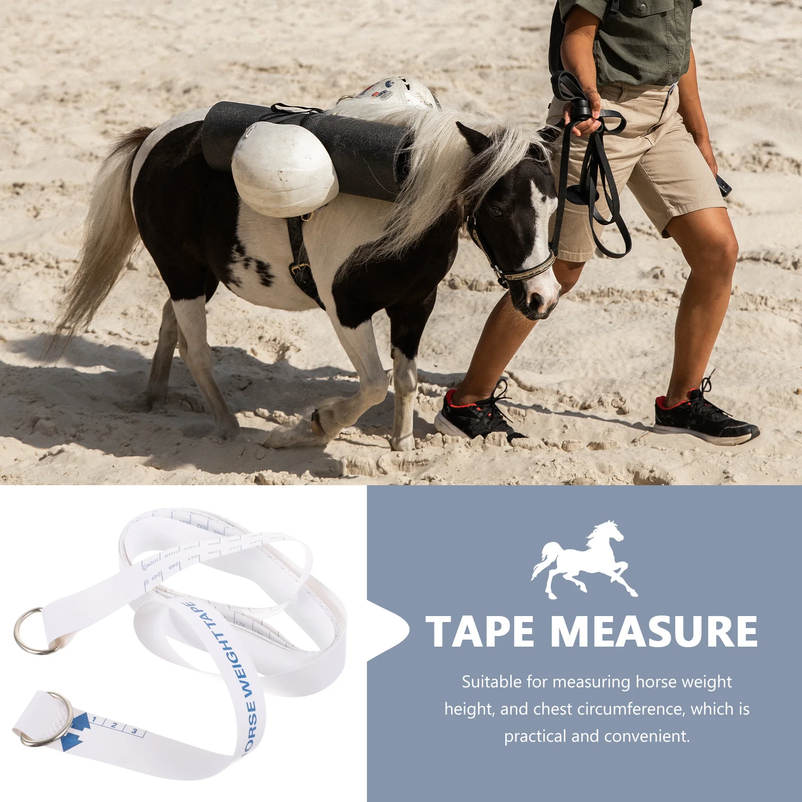 شريط قياس احترافي لقياس تمثال نصفي مرن من مادة PVC لقياس وزن الحصان وارتفاع الصدر